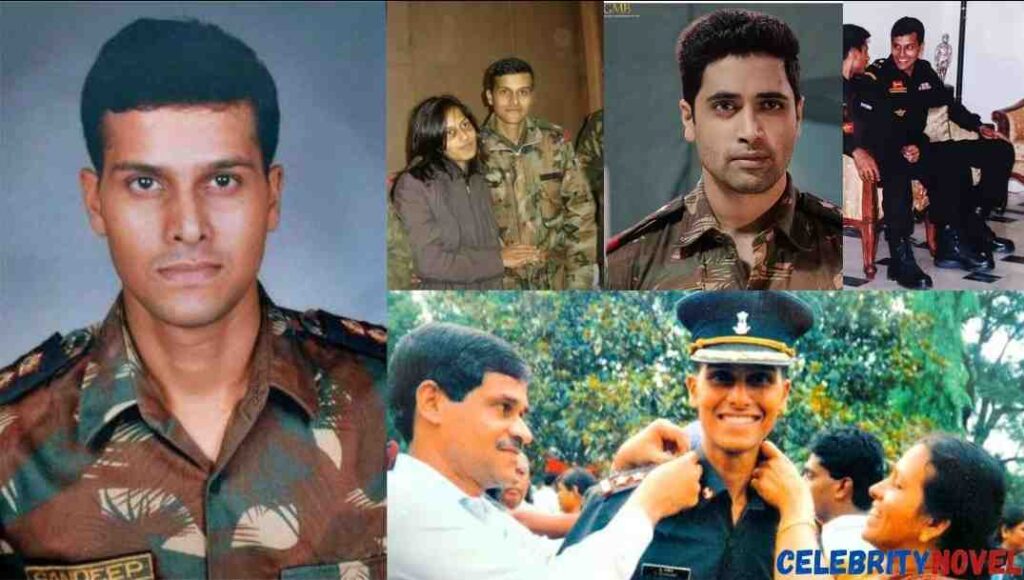 Major Sandeep Unnikrishnan with his Parents and Wife